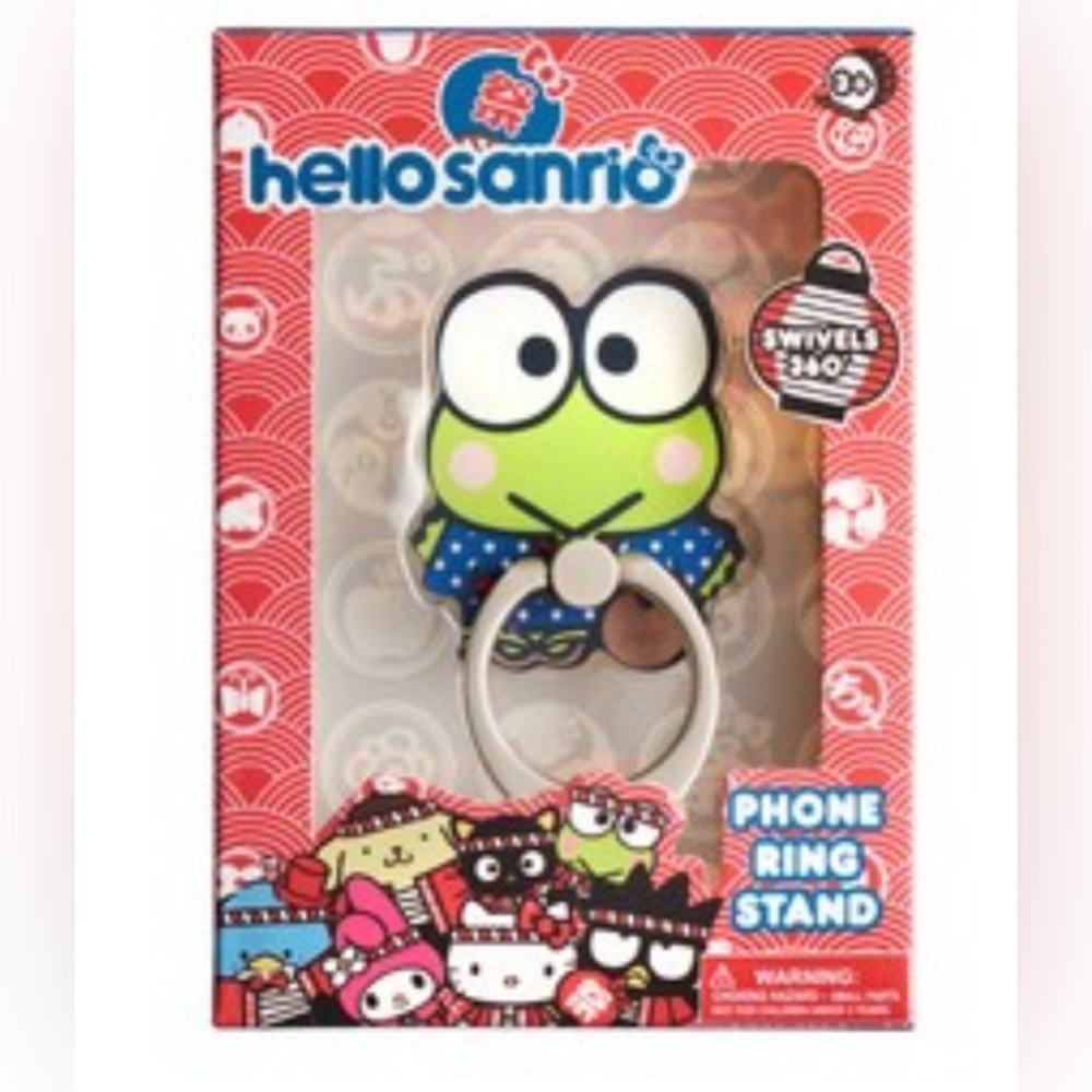HELLY KITTY HASUNOUE KEROPPI SMARTPHONE RING HOLDER STAND NEW